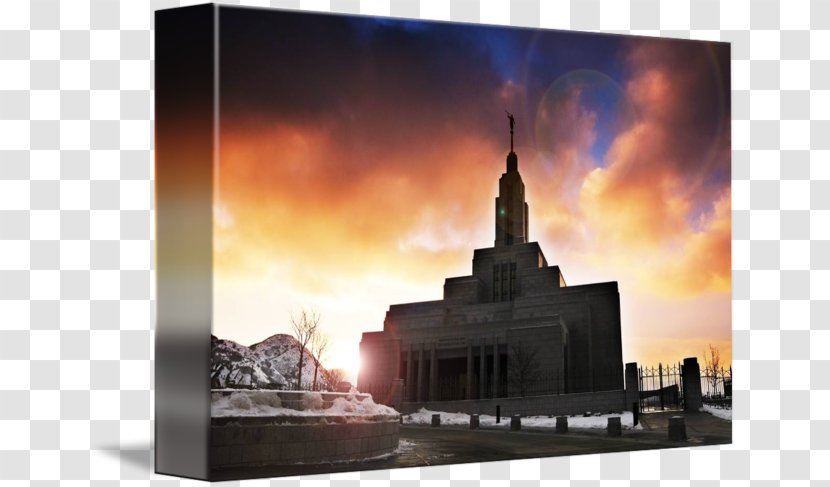 Temple Draper Gallery Wrap Photography Canvas - Sky Plc - Lds Transparent PNG