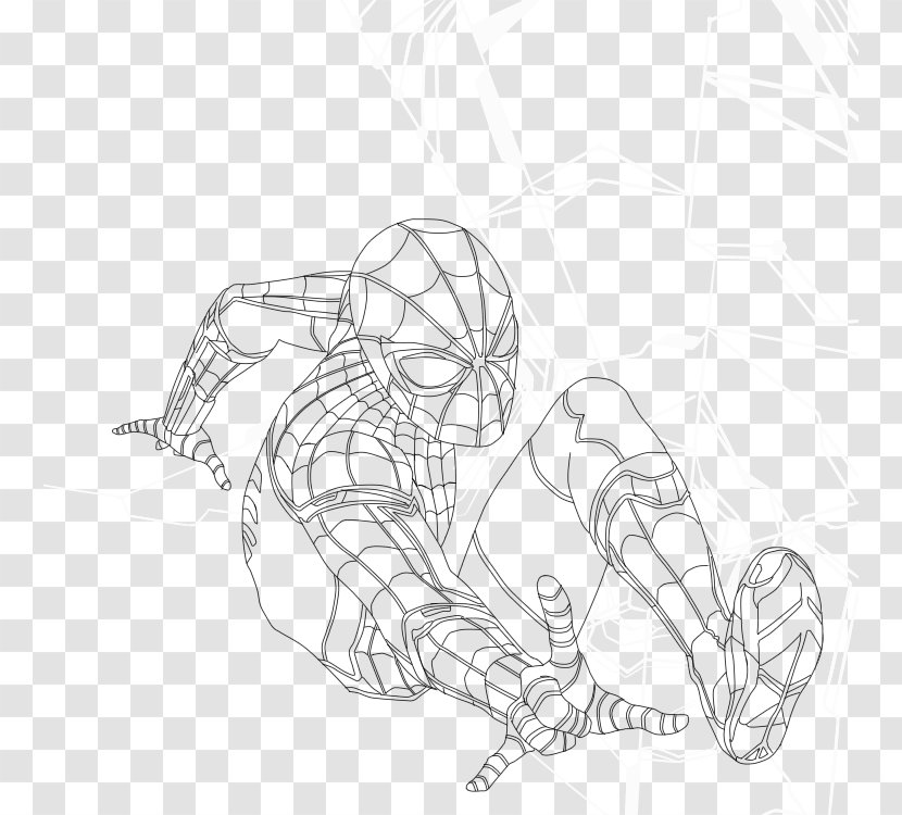 Sketch Finger Drawing Line Art Product Design - Artwork - Vulture Spiderman Transparent PNG