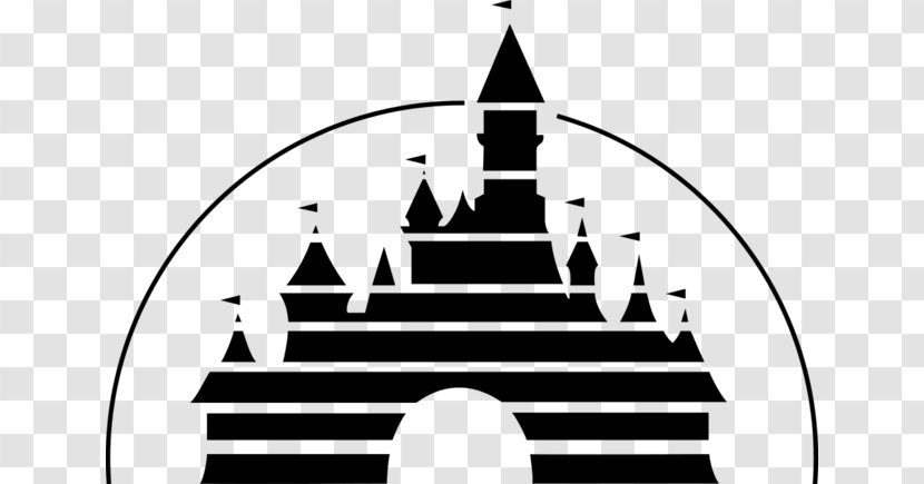 Buena Vista Walt Disney Studios Motion Pictures Logo Sleeping Beauty Castle - Black And White - Symmetry Transparent PNG