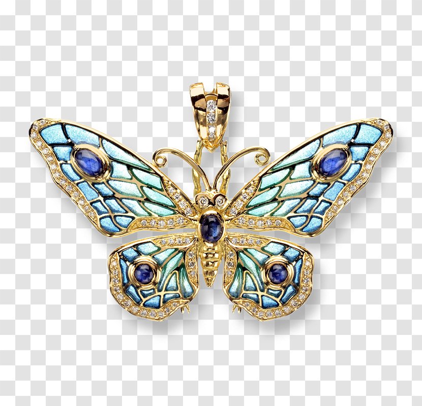 Brooch Monarch Butterfly Gold Jewellery Sapphire Transparent PNG