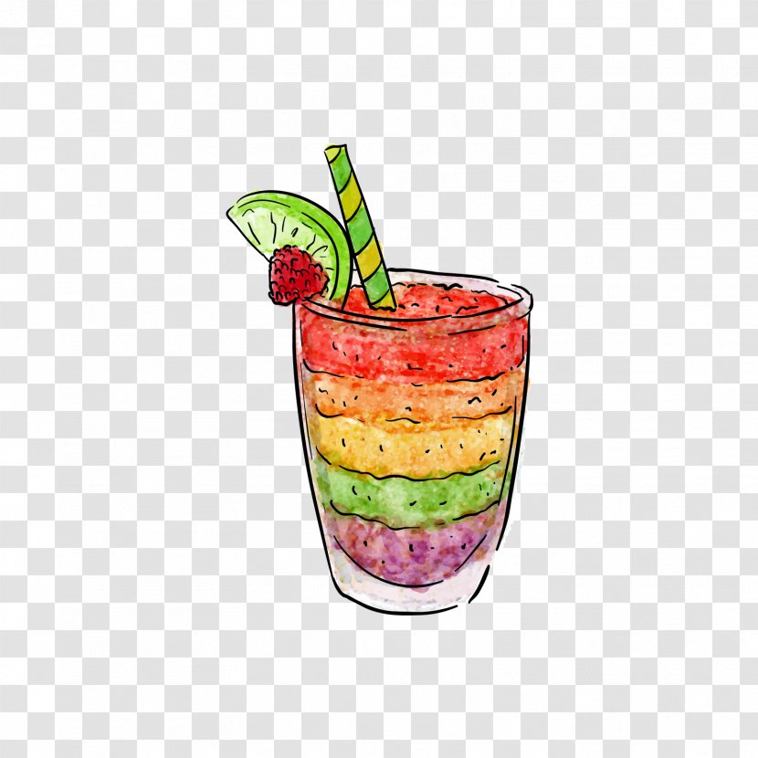 Smoothie Tea Cocktail Breakfast Recipe - Non Alcoholic Beverage - Color Cup With Sand Ice Transparent PNG