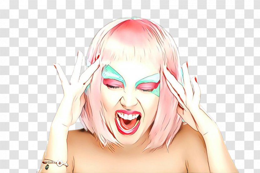 Face Skin Facial Expression Head Pink - Cartoon Blond Transparent PNG