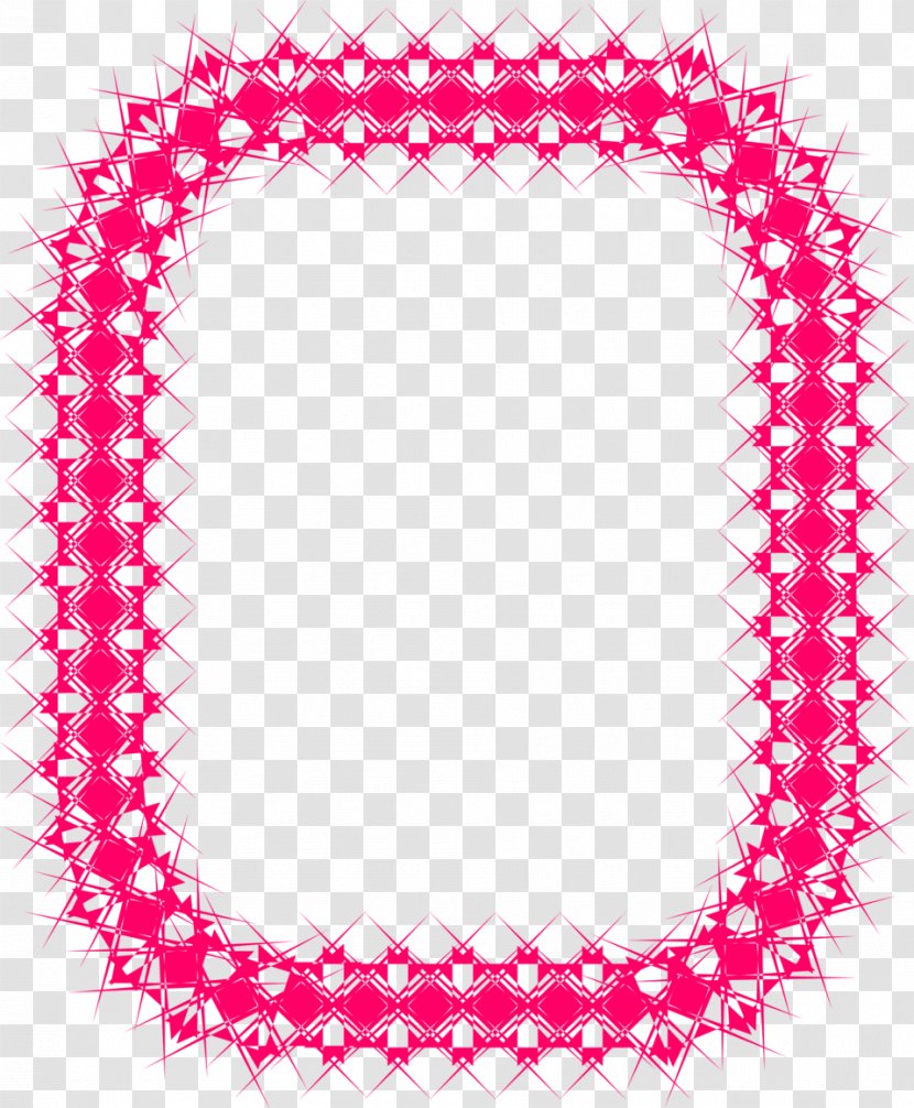 Wedding Invitation Earring Necklace Lalaloopsy Bracelet - Rectangle - Pink Border Transparent PNG