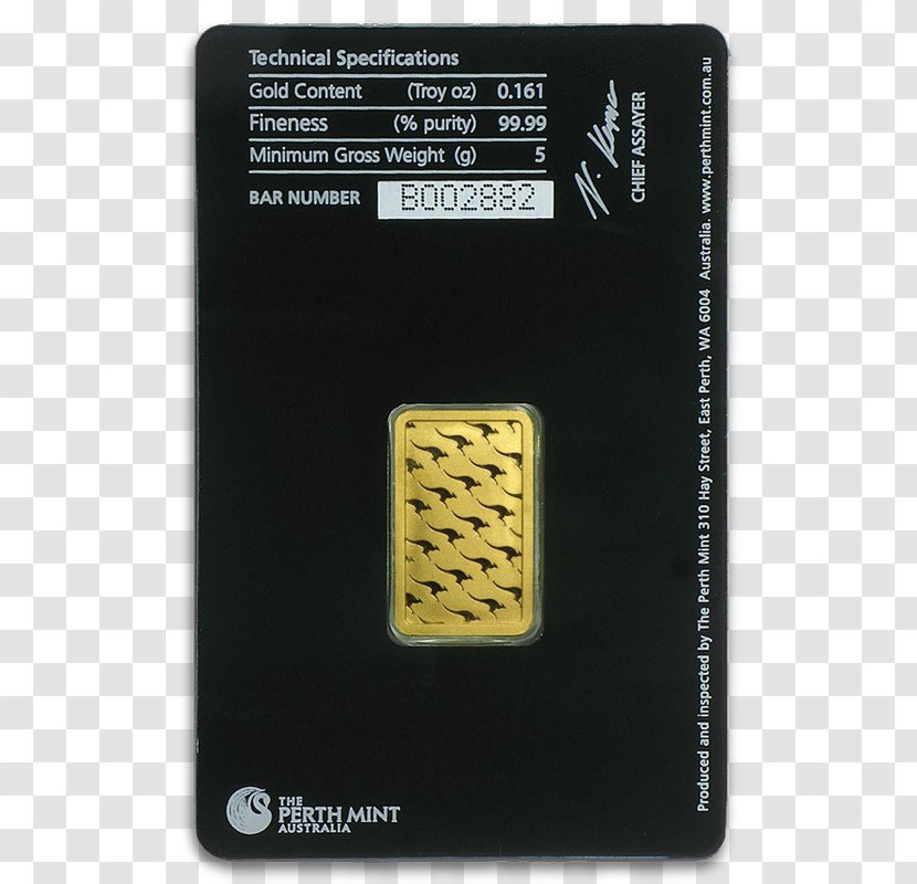 Perth Mint Gold Bar PAMP - Apmex Transparent PNG
