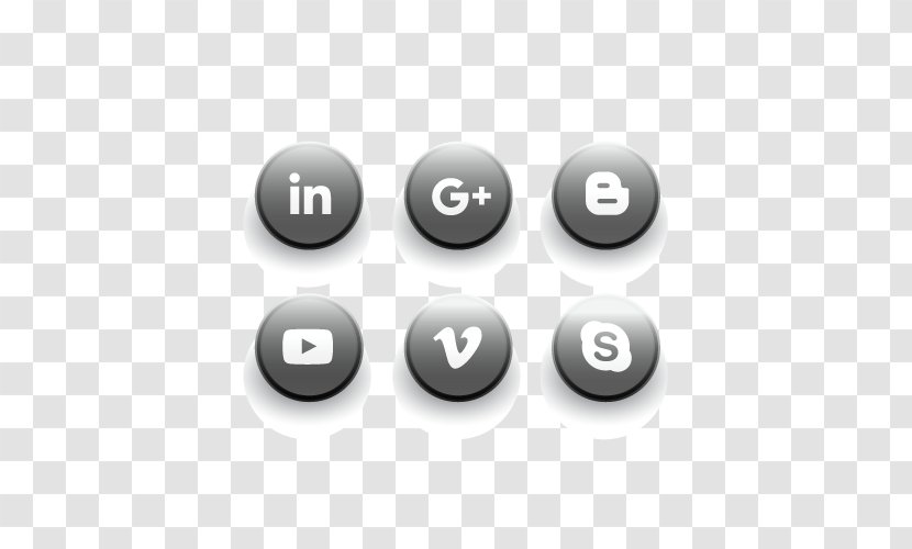 Social Media Download LinkedIn Icon - Text - Vector Share Button Transparent PNG