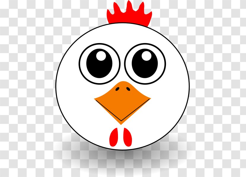 Chicken Cartoon Face Clip Art - Rooster - Funny Faces Clipart Transparent PNG