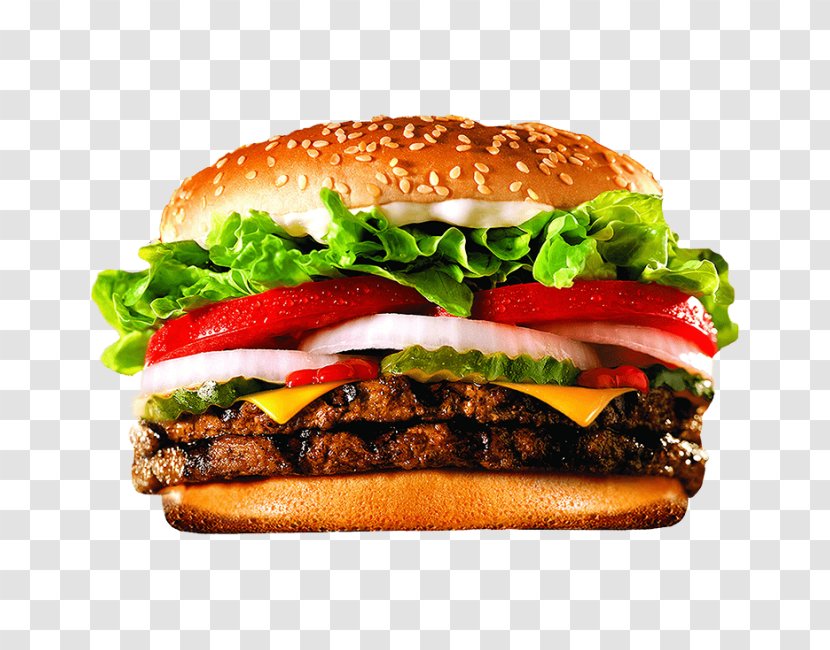 Hamburger Whopper Cheeseburger Fast Food Big King - Breakfast Sandwich - Burger Transparent PNG