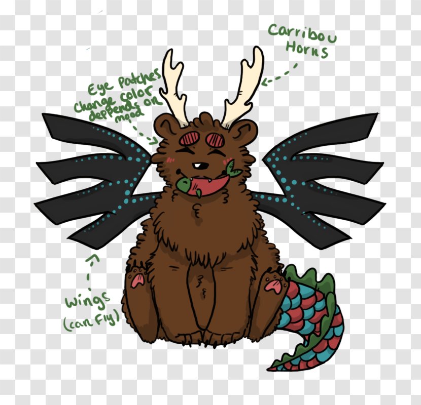 Reindeer Bear Illustration Christmas Ornament Antler - Vertebrate - Freedom Want Transparent PNG