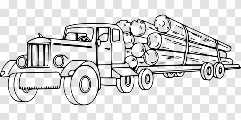 Peterbilt Logging Truck Semi-trailer Lumberjack - Freightliner Trucks Transparent PNG