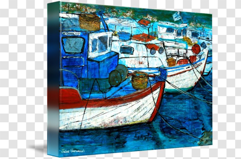 Painting Boat Canvas Print Art Fishing Vessel Transparent PNG