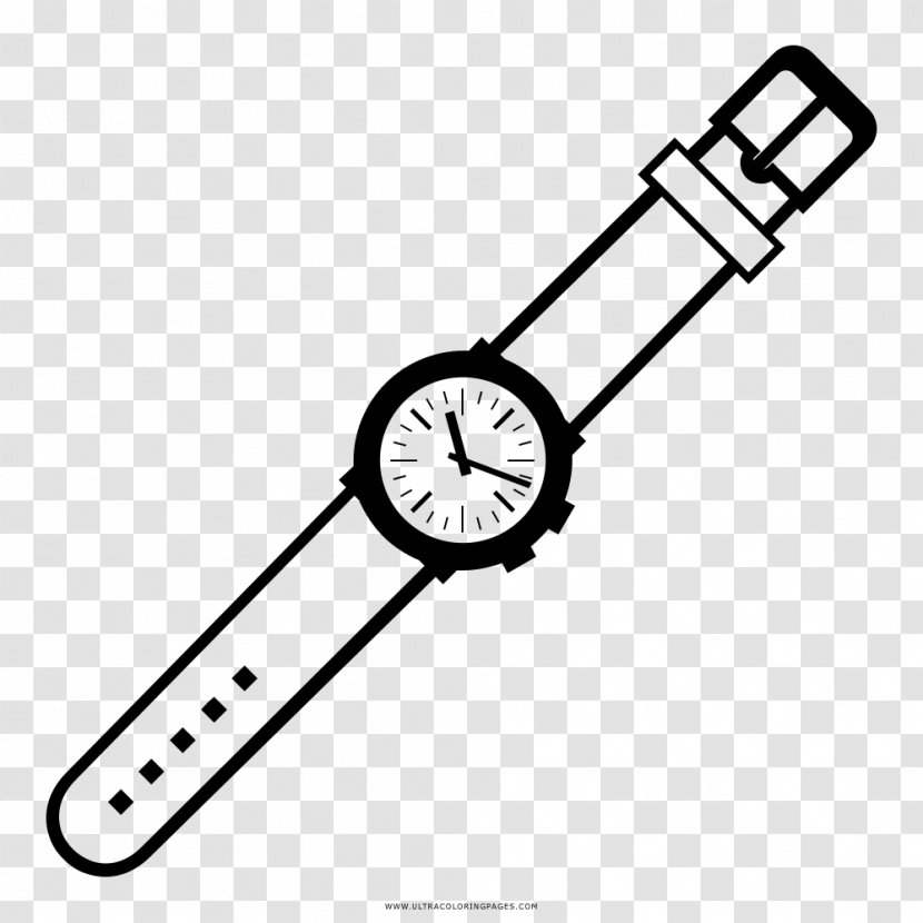 Watch Drawing Clock Coloring Book - Hands Transparent PNG