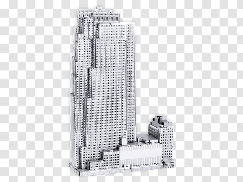 30 Rockefeller Plaza Center Sheet Metal Building - Stainless Steel Transparent PNG