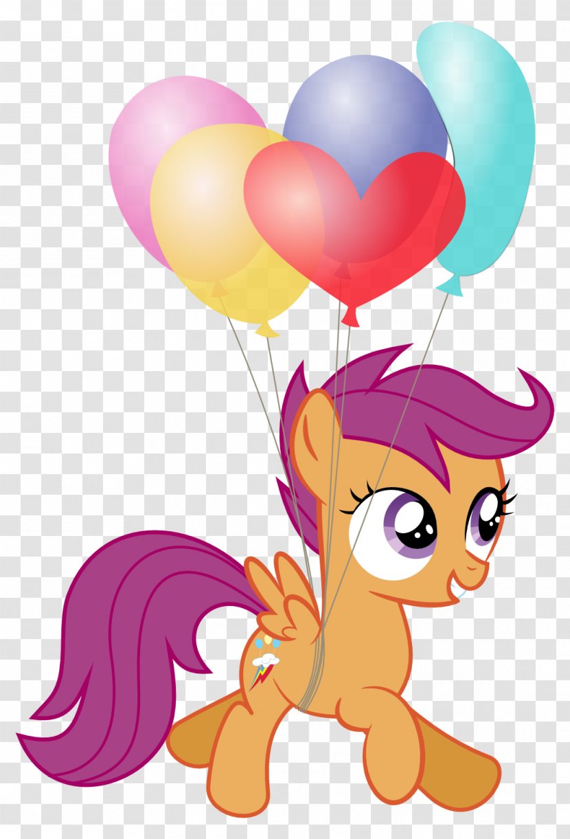 Scootaloo Pony The Cutie Mark Chronicles Crusaders Twilight Sparkle - Flower - Pinkie Pie Balloons Transparent PNG