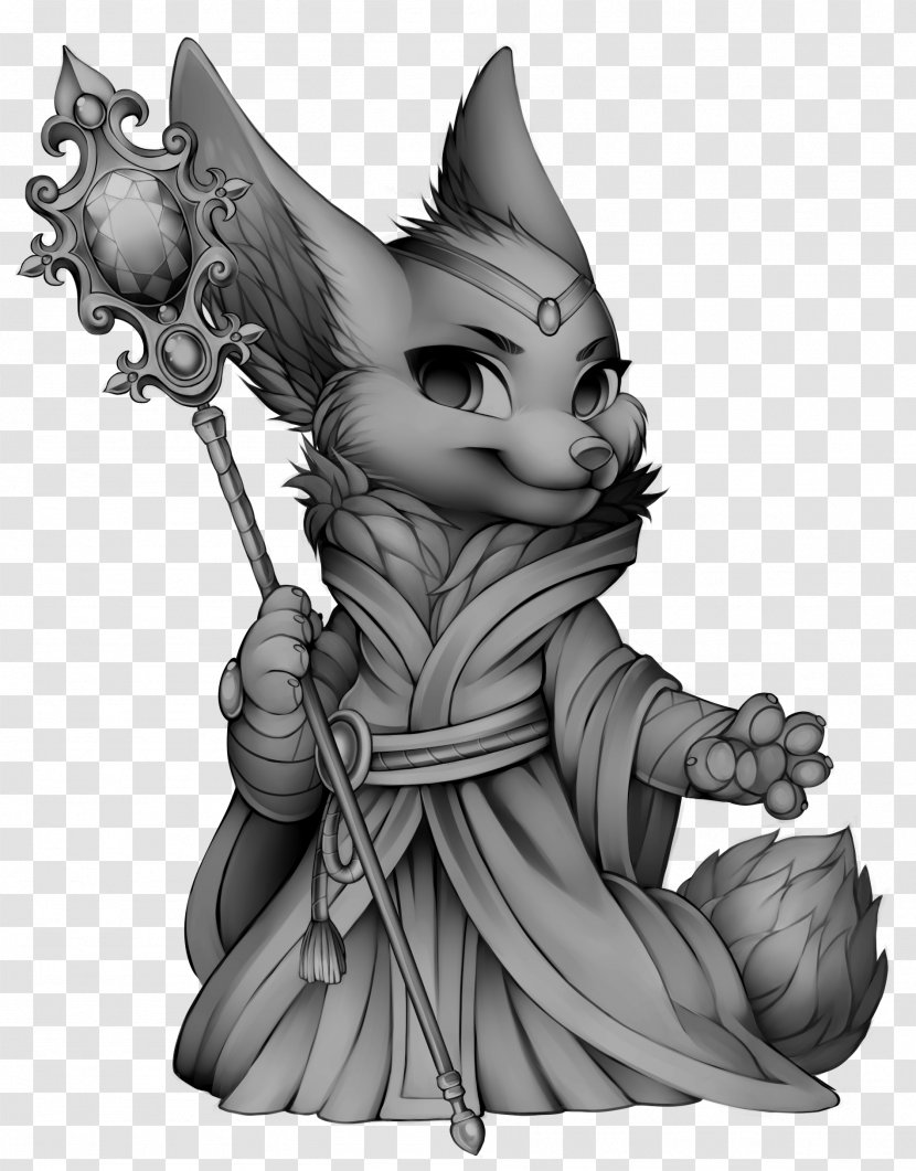 Cat Bat-eared Fox Fur Costume - Mythical Creature Transparent PNG
