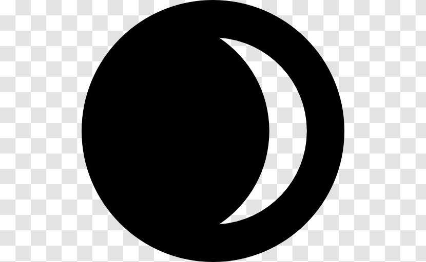 Crescent Lunar Phase Moon - Silhouette Transparent PNG