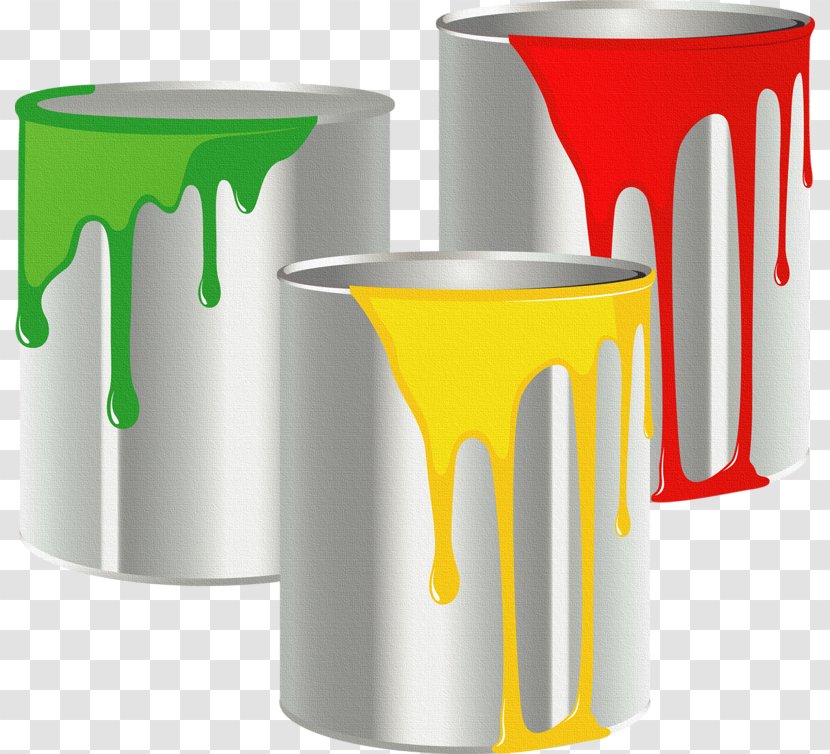 Paintbrush Color Dye - Yellow - Bucket Transparent PNG