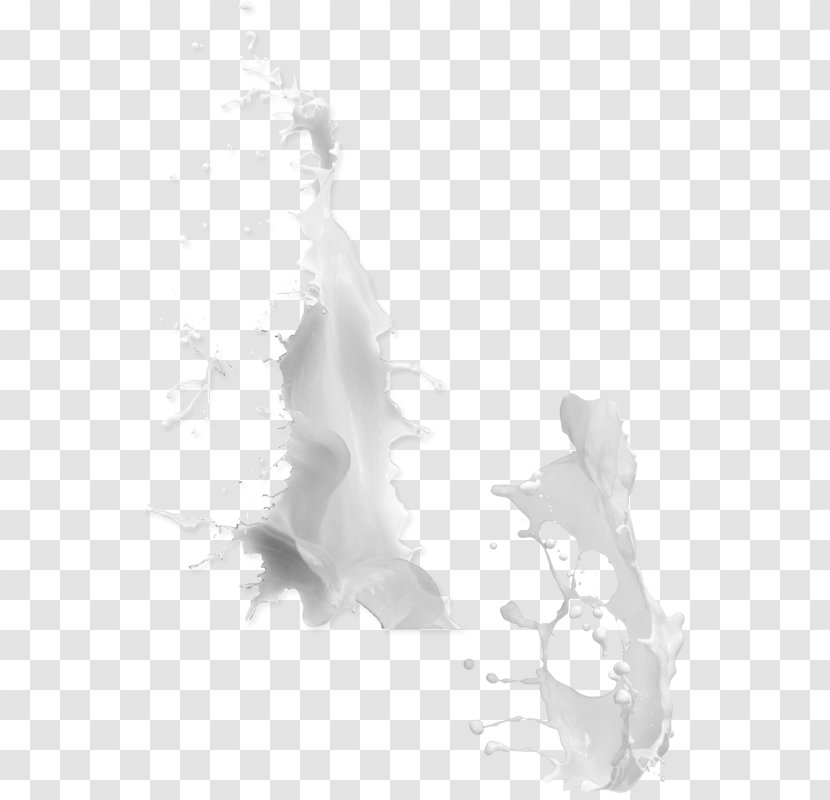 Cows Milk Splash Wallpaper - Black And White Transparent PNG