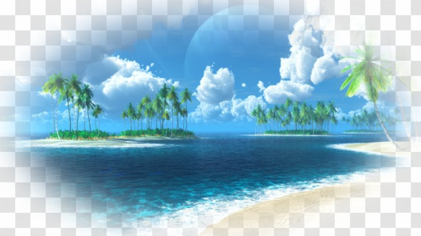 Tropical Islands Resort Ari Atoll Caribbean Beach Desktop Wallpaper - Nature Transparent PNG