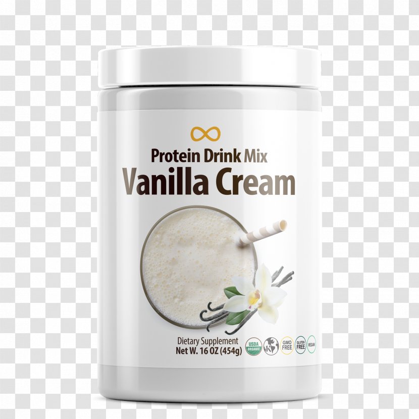 Drink Mix Protein Veganism Dietary Supplement Superfood - Vanilla Cream Transparent PNG