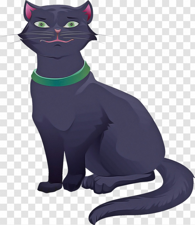 Cat Black Cat Small To Medium-sized Cats Whiskers Cartoon Transparent PNG