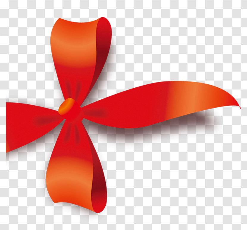 Red Ribbon Shoelace Knot - Gules - Bow Transparent PNG