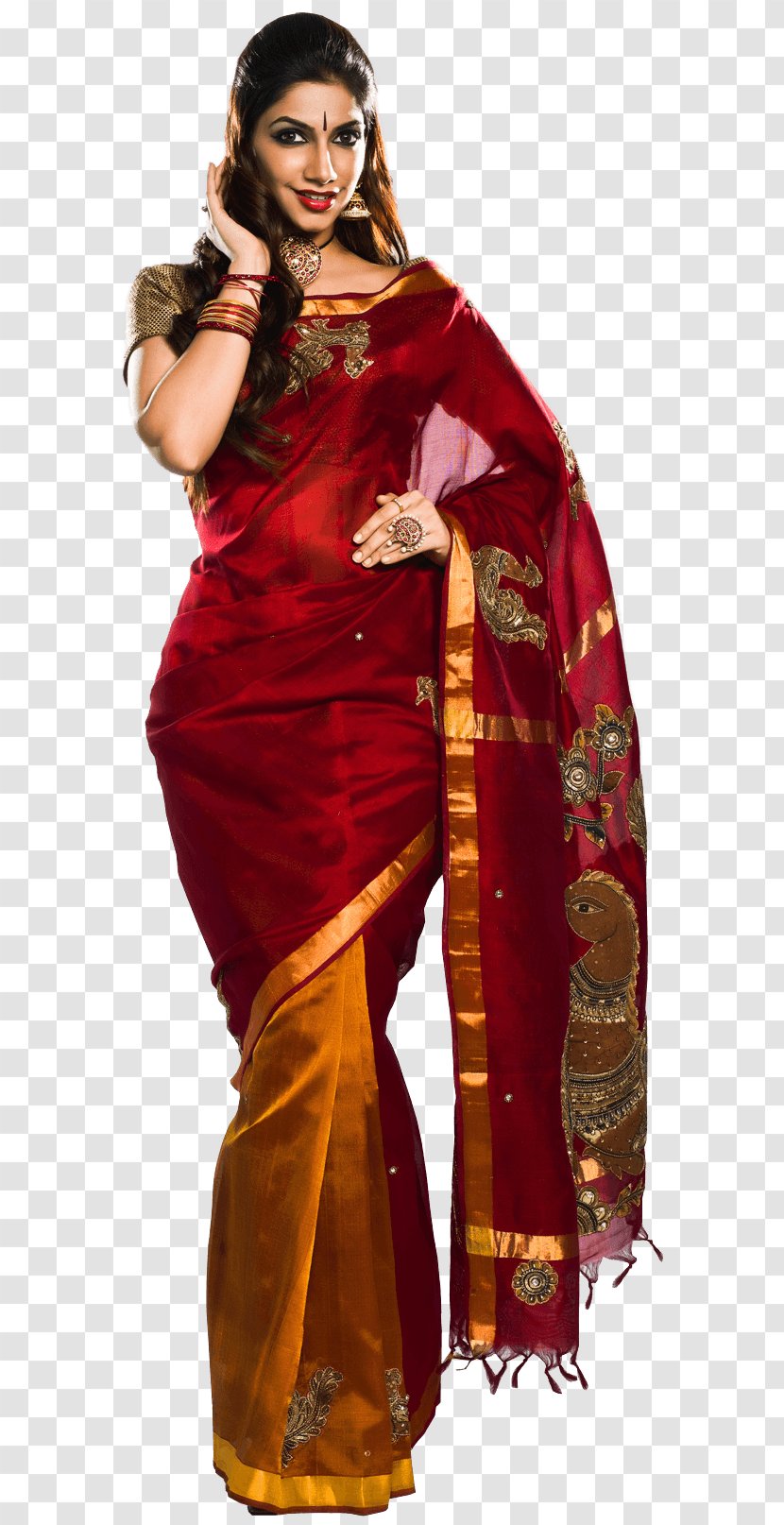 Bhavana Sari Dress Pin Designer Transparent PNG