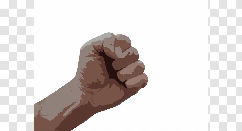 Raised Fist Punch Clip Art - Hand - Outline Cliparts Transparent PNG