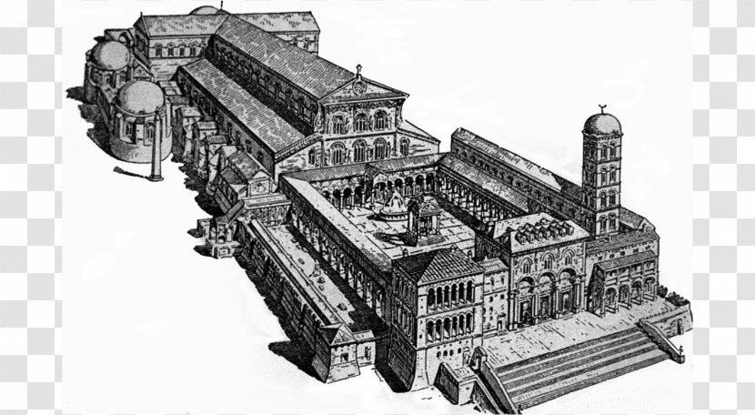 Old St. Peter's Basilica The Ecclesiastical History Rome Church - Christian Transparent PNG