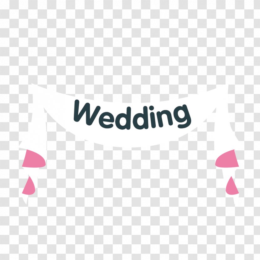White Wedding Computer File - Logo - Cartoon Cute Valance Transparent PNG
