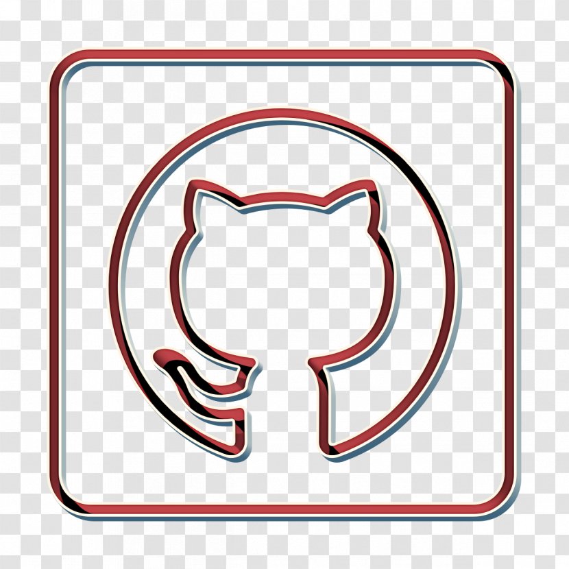 Github Icon Logo Social - Source - Symbol Line Art Transparent PNG