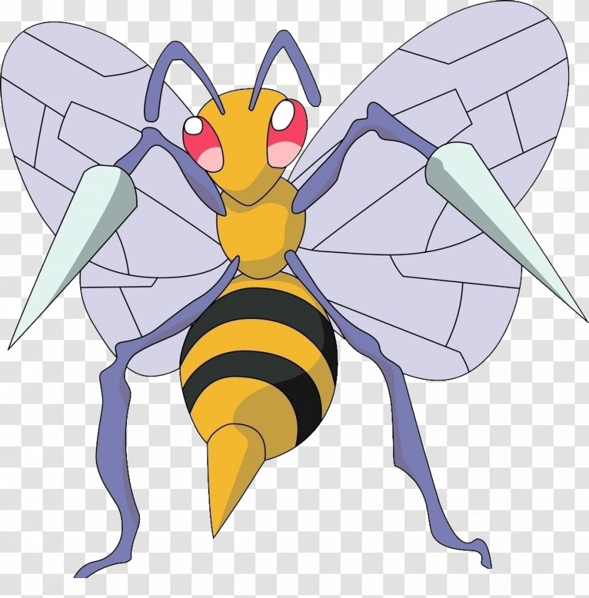 Pokxe9mon Red And Blue GO Diamond Pearl Beedrill - Insect Transparent PNG