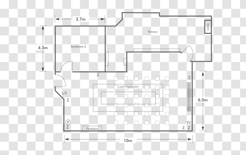 Floor Plan Line - Cinema Hall Transparent PNG
