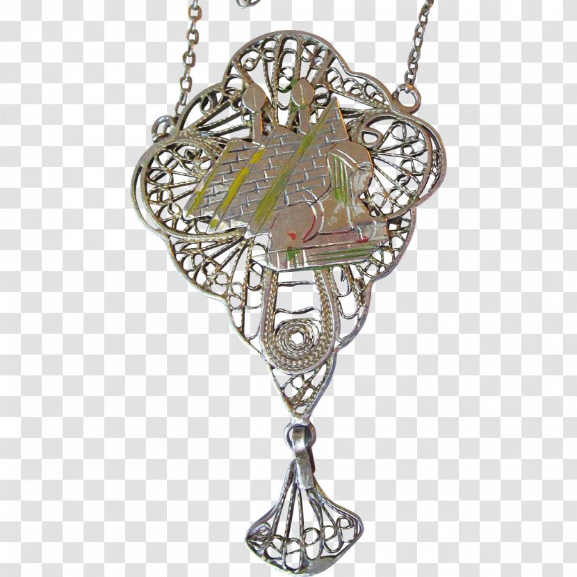 Locket Necklace Filigree Silver Jewellery - Ancient Egypt Transparent PNG