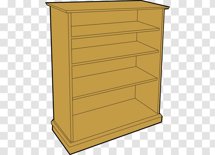 Shelf Bookcase Library Clip Art - Book - Cliparts Wood Cabinet Transparent PNG