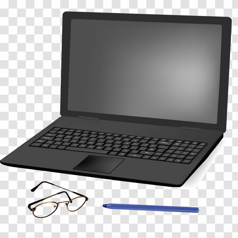 Laptop Netbook Personal Computer - Output Device - Vector Transparent PNG