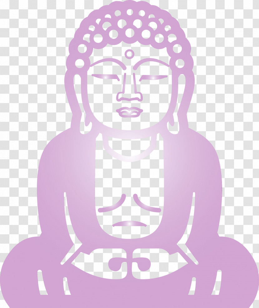 Meditation Head Pink Magenta Sitting Transparent PNG