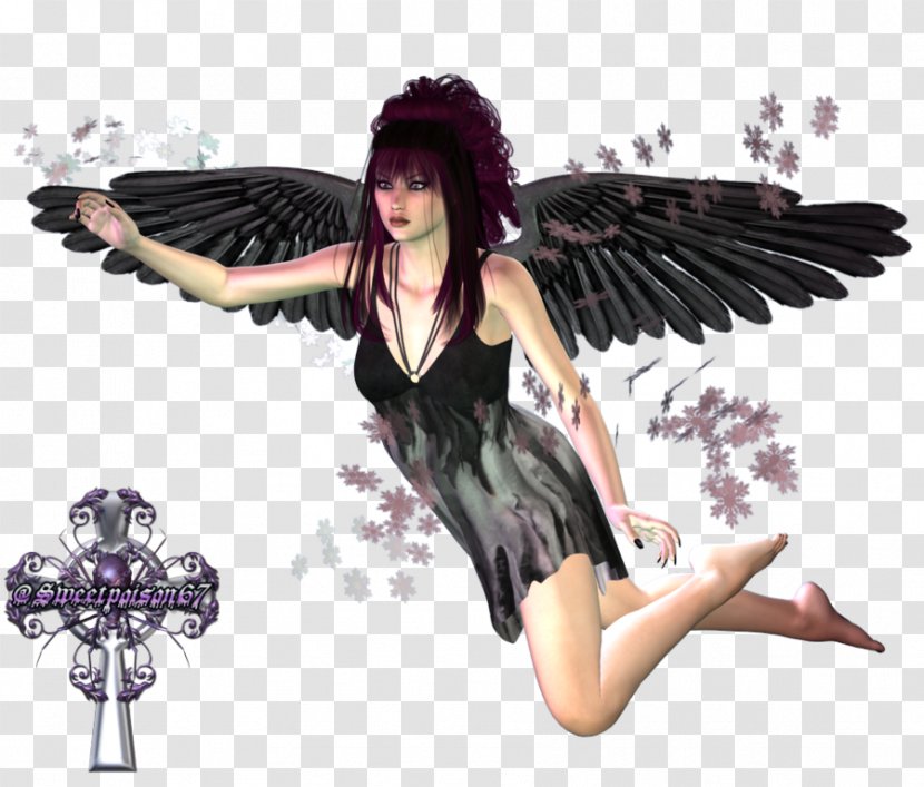 Fairy Black Hair Angel M Transparent PNG