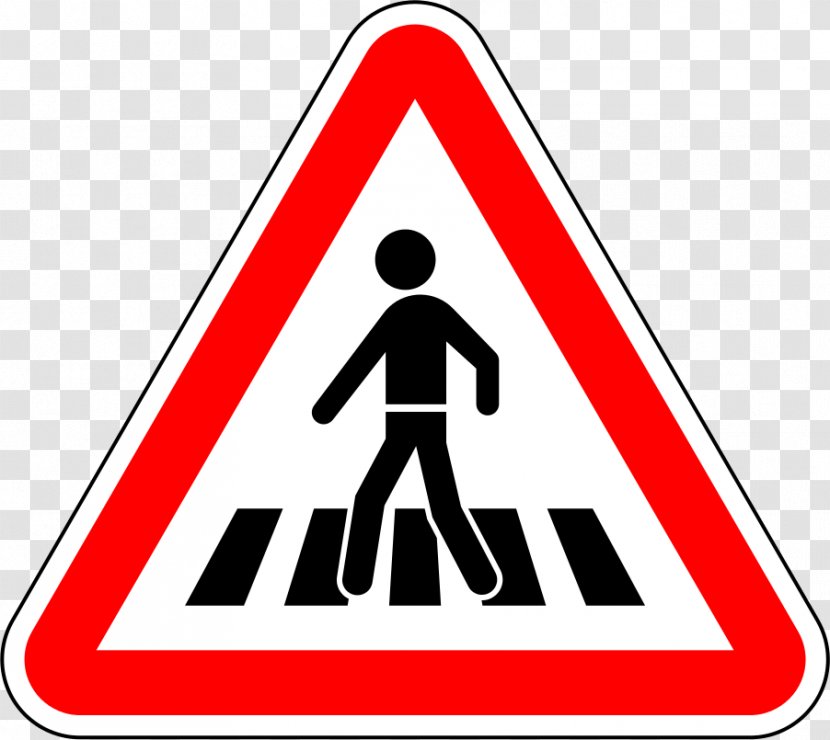 Pedestrian Crossing Traffic Sign Transparent PNG