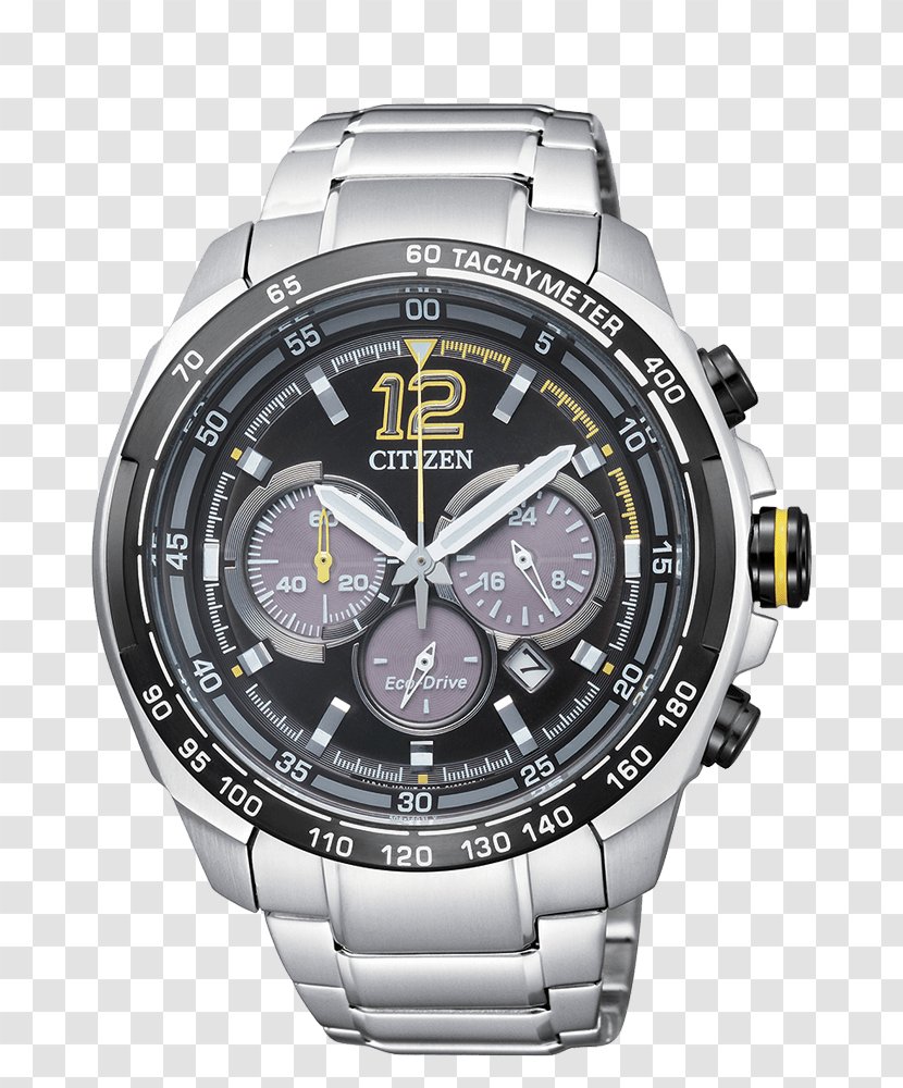 Eco-Drive Citizen Holdings Solar-powered Watch Chronograph - Steel Transparent PNG