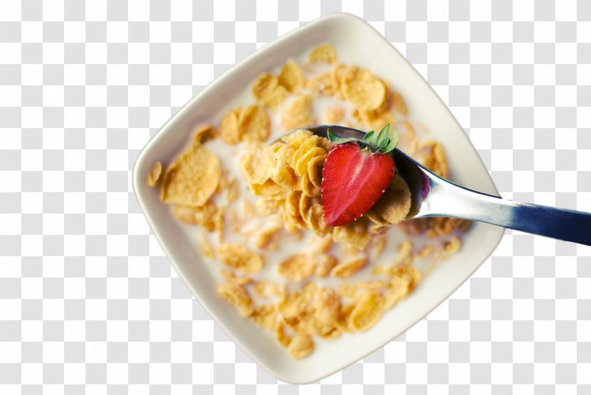 Corn Flakes Breakfast Cereal Muesli Milk - Oatmeal Transparent PNG