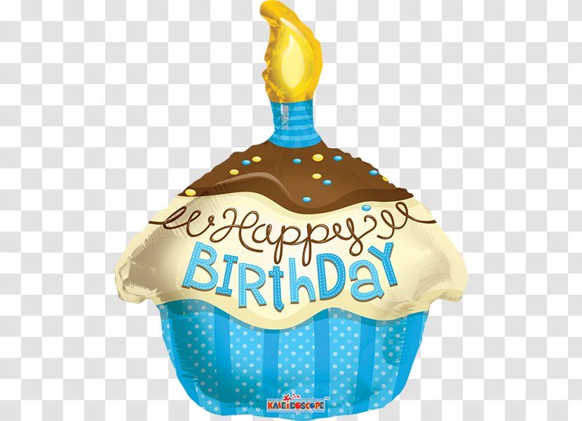 Birthday Cake Cupcake Balloon Aluminium Foil - Bopet Transparent PNG