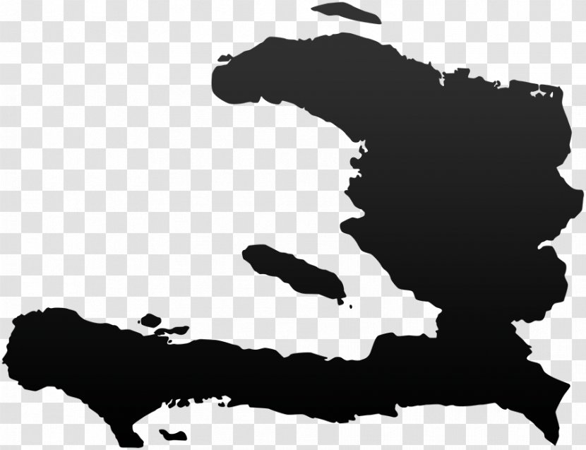 Haiti Vector Map Blank - Black And White - Vineyard Transparent PNG