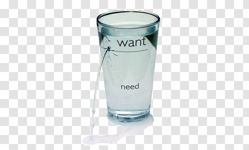 Need Want Definition Understanding Glass - Personality Type - A Cup Of Water Transparent PNG