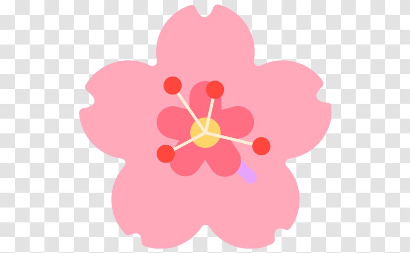 Emoji Sticker Flower Cerasus Hibiscus Transparent PNG