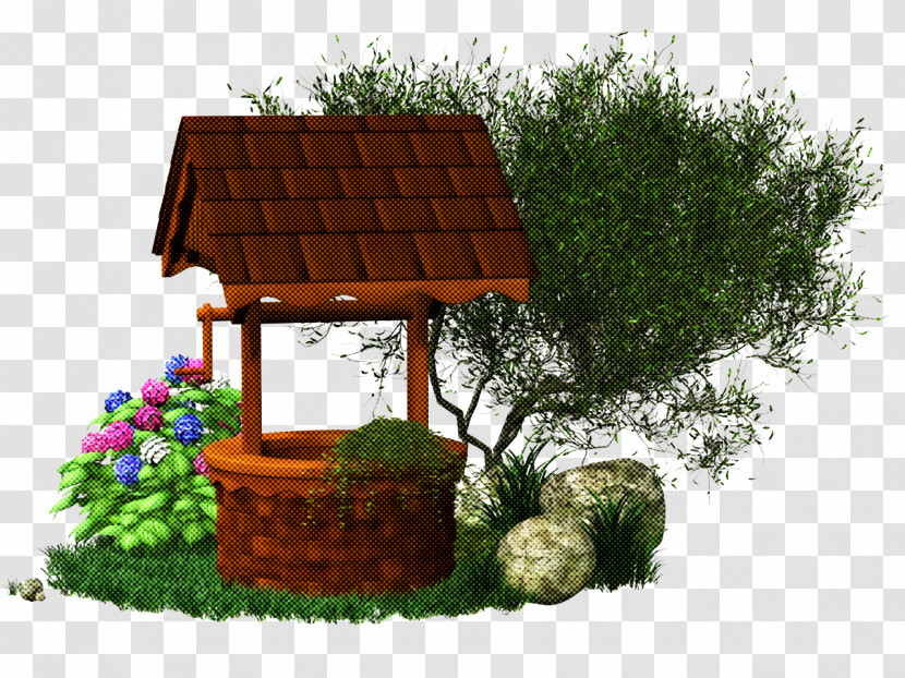 Well Plants Tree Drinking Water Transparent PNG