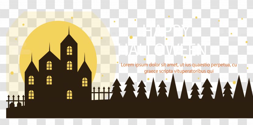Halloween Castle - Product Design - Text Transparent PNG