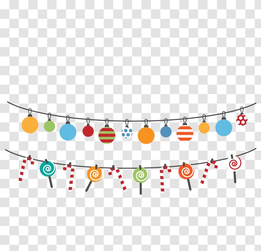 Christmas Card Banner Decoration - Ornament - Pull The Flag Color Lollipop Transparent PNG