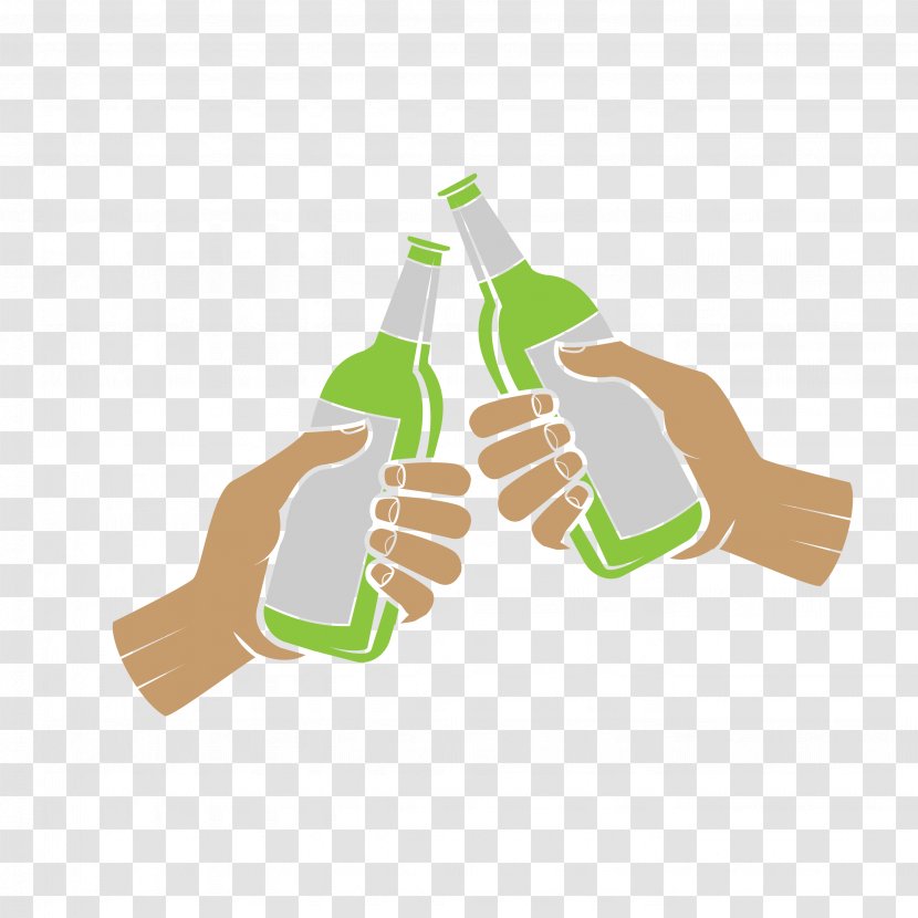Beer Bottle Computer File - Cheers Holding Bottles Transparent PNG