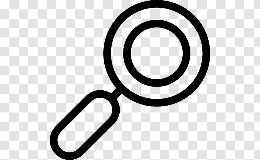Black And White Brand Symbol - Magnifying Glass - Logo Transparent PNG