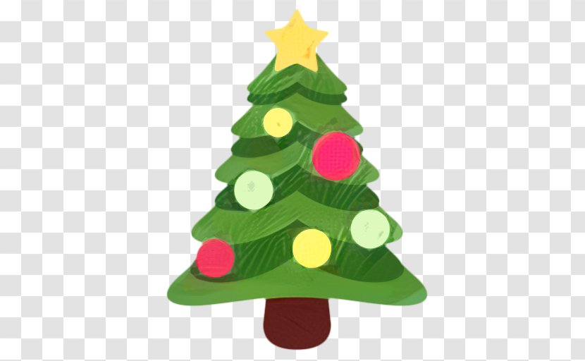 Christmas Tree Emoji - Santa Claus - Spruce Holiday Ornament Transparent PNG